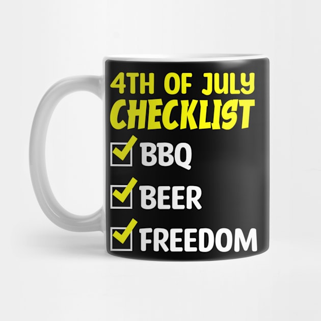 4th of July Celebration Essentials: BBQ, Beer, and Freedom by PositiveMindTee